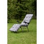 Кресло -шезлонг Альберто-2 тафтинг арт.с1011/74 (в уп.2 шт.)(каркас серый, ткань цветы) 