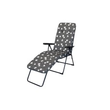 Кресло -шезлонг Альберто-2 тафтинг арт.с1011/74 (в уп.2 шт.)(каркас серый, ткань цветы) 