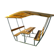 Каркас беседки Тюльпан  арт.0015638 (без СПК) + доски + крепеж 