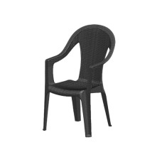 Кресло пластиковое Элластик плетеное арт.ЭП 314559 (антрацит) 