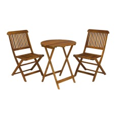 Набор мебели садовый Фарос из акации  арт.ТР2007.0.1  акация цвет дерева, нет 1 уп (3 предмета: стол+ стул 2шт)  