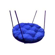 Качели подвесные Гнездо в оплетке арт.MG4053-МТ016Н Ø80 см с подушкой (синяя) 