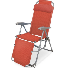 Кресло -шезлонг Ника К3/ГН арт.К3/ГН (1шт. в упаковке (каркас серый, ткань гранатовая)) 