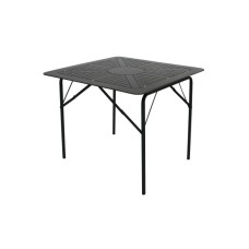 Стол к набору Бистро арт.KA6273 квадратный (каркас черный, столешница коричневая) 