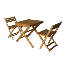 Набор мебели раскладной Дятел  арт.G-001-OAK, G-СH-001-OAK бежевый,  3 уп (1 уп Стол; 2 уп Стул) 