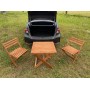 Набор мебели раскладной Дятел  арт.G-001-OAK, G-СH-001-OAK бежевый,  3 уп (1 уп Стол; 2 уп Стул) 