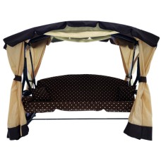 Мягкий элемент  210х75х30 ткань мебельная 100% п/э 3765-GS002МЭ с АМС арт.Сахара (цвет ткани  коричневый рис.горошек "Garden story"