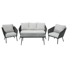 Набор мебели Фокси  арт.GS057 антрацит, серый 1 уп. (стол+2кресла+диван) "Garden story"