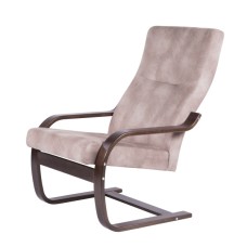 Кресло  Кристалл арт.GT7600-МТ001 (1 уп. каркас орех., сиденье Крем Брюле.) 