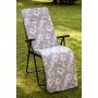 Кресло -шезлонг Леонардо арт.с446/133 1 шт. в уп. (каркас антрацит, ткань сер. розов. цветы) 
