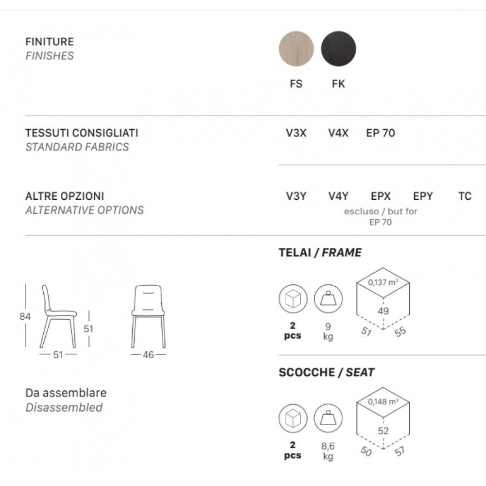 Стул с обивкой Natural Alice Pop 005/2849FKV440 Стул с обивкой Natural Alice Pop 005/2849FKV440