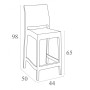 Стул пластиковый полубарный Maya Bar 65 234/100-7004