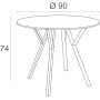 Стол пластиковый Max Table Ø90 234/744-1319