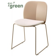 Стул пластиковый на полозьях с подушкой Mentha Go Green 005/2709VT15/1564