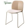 Стул пластиковый на полозьях с подушкой Mentha Go Green 005/2709VT15/1564