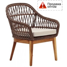 Кресло деревянное плетеное с подушкой Rosemary TAG/ROSEMARY-ARMCH