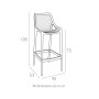 Стул пластиковый барный Air Bar 75 234/068-4386