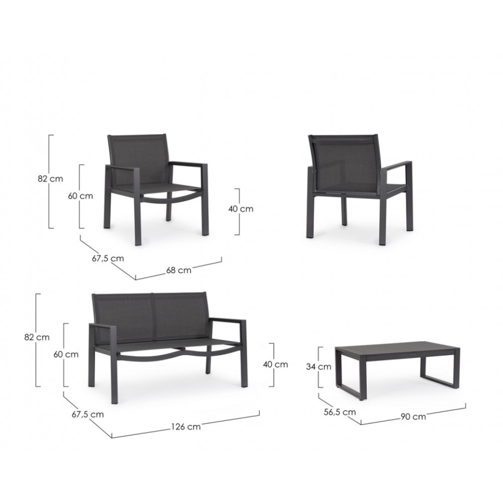 Комплект металлической лаунж мебели Kallen 0663602 Комплект металлической лаунж мебели Kallen 0663602