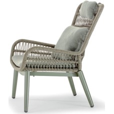 Кресло лаунж плетеное с подушками Tropea 150/TROPEALOUNGE/G