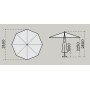 Зонт профессиональный Ø3.5 м Palladio Standard 091/3500PASA1N