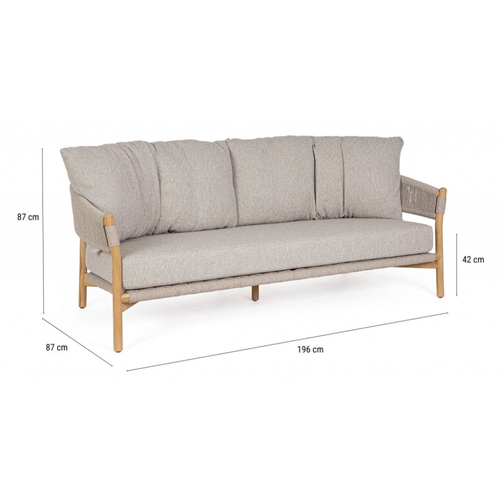 Диван трехместный плетеный с подушками Garita 0660657 Диван трехместный плетеный с подушками Garita 0660657