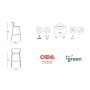 Стул пластиковый барный Lisa Technopolymer Go Green 005/2881VD56