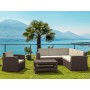 Диван пластиковый плетеный угловой с подушками Monaco Lounge Corner 234/834-4942/П2