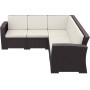 Диван пластиковый плетеный угловой с подушками Monaco Lounge Corner 234/834-4942/П2