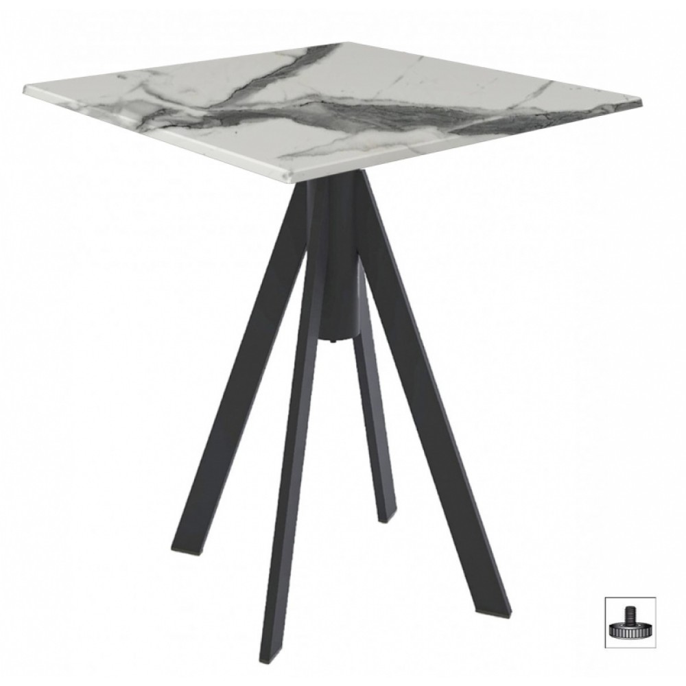 Стол обеденный Fuoz Werzalit Fantasy GEN/FL101/R9005-WMT7070-5657 Стол обеденный Fuoz Werzalit Fantasy GEN/FL101/R9005-WMT7070-5657