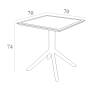 Стол пластиковый Sky Table 70 234/108-7028