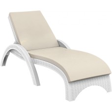 Шезлонг пластиковый с матрасом GS 1009 (Fiji) 234/GS1009/1/WHITE