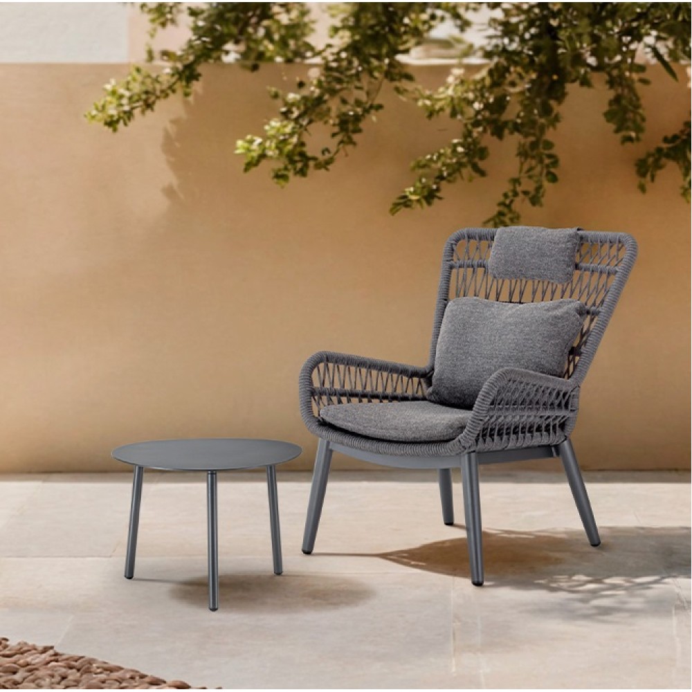 Кресло лаунж плетеное с подушками Tropea 150/TROPEALOUNGE/A Кресло лаунж плетеное с подушками Tropea 150/TROPEALOUNGE/A