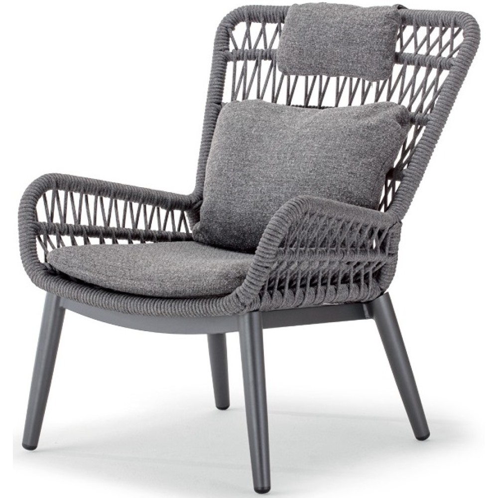 Кресло лаунж плетеное с подушками Tropea 150/TROPEALOUNGE/A Кресло лаунж плетеное с подушками Tropea 150/TROPEALOUNGE/A