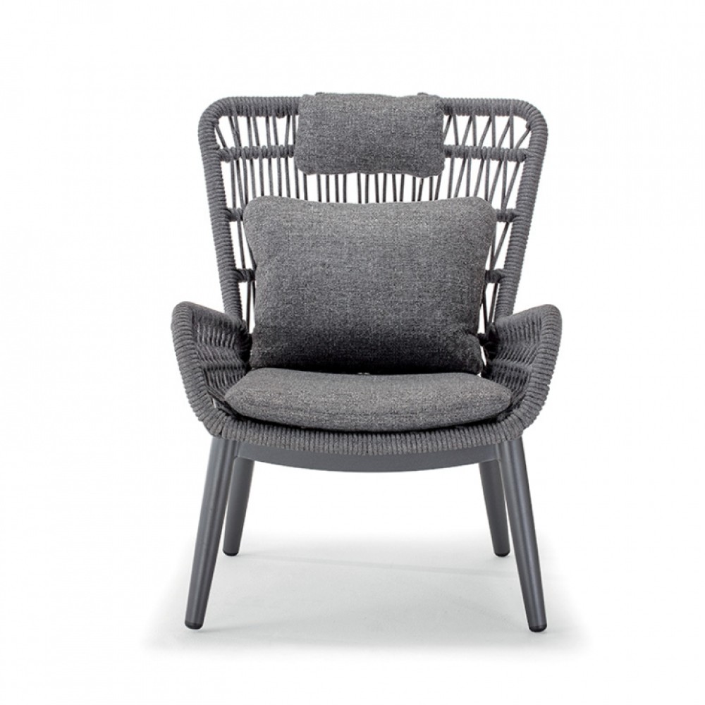 Кресло лаунж плетеное с подушками Tropea 150/TROPEALOUNGE/A Кресло лаунж плетеное с подушками Tropea 150/TROPEALOUNGE/A