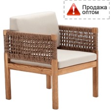 Кресло деревянное плетеное с подушками Vera TAG/VERA-ARMCH