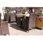 Кресло плетеное с подушкой GS 909 150/GS909/brown/NO