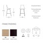 Стул полубарный с обивкой Natural Zebra Pop 005/2813FNT325