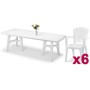 Комплект пластиковой мебели President Tris Super Elegant Monobloc 005/971+1900/6/WH