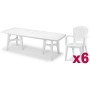 Комплект пластиковой мебели President Tris Super Elegant Monobloc 005/971+1900/6/WH