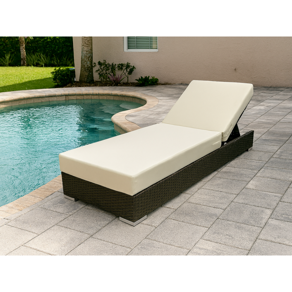 Шезлонг-лежак плетеный с матрасом Mantera RH/MANTERA/BRLUX/115 Шезлонг-лежак плетеный с матрасом Mantera RH/MANTERA/BRLUX/115
