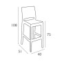 Стул пластиковый барный Jamaica 234/866-3464