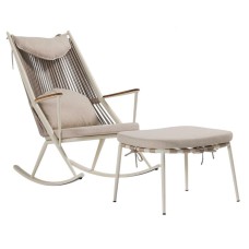 Кресло-качалка плетеное с пуфом X-Type NAT/XTYPE-SWS/M113/OV-21/K109 Кресло-качалка плетеное с пуфом X-Type NAT/XTYPE-SWS/M113/OV-21/K109