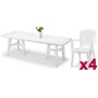 Комплект пластиковой мебели President Tris Super Elegant Monobloc 005/971+1900/4/WH
