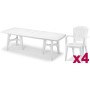 Комплект пластиковой мебели President Tris Super Elegant Monobloc 005/971+1900/4/WH