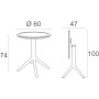 Стол пластиковый складной Sky Folding Table Ø60 234/121-0077