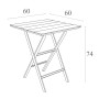 Стол пластиковый складной Helen Folding Table 60 234/292-1937