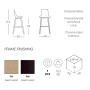 Стул барный с обивкой Natural Zebra Pop 005/2812FNT628
