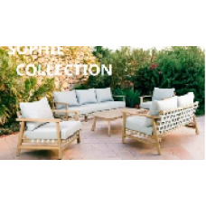 Диван деревянный плетеный трехместный Sophie TAG/HUC41046