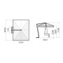Зонт профессиональный 3х4 м Palladio Braccio 091/3040PABA1S