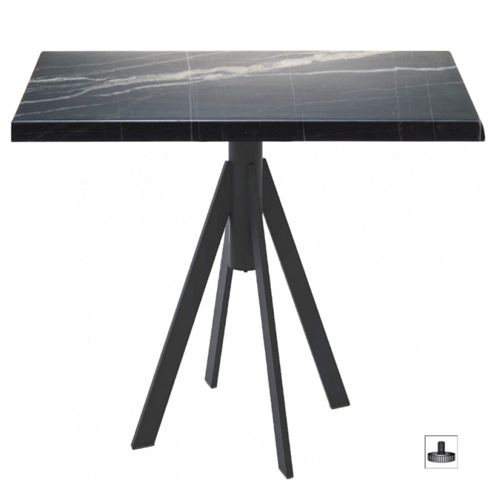 Стол обеденный Fuoz Werzalit Fantasy GEN/FL101/R9005-WMT8080-5741 Стол обеденный Fuoz Werzalit Fantasy GEN/FL101/R9005-WMT8080-5741